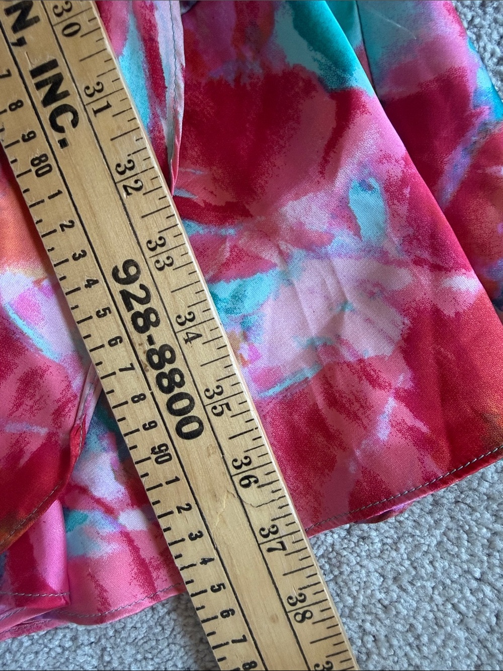 Nicole Miller Colorful Abstract floral pattern faux wrap Dress Size Medium - Picture 8 of 10